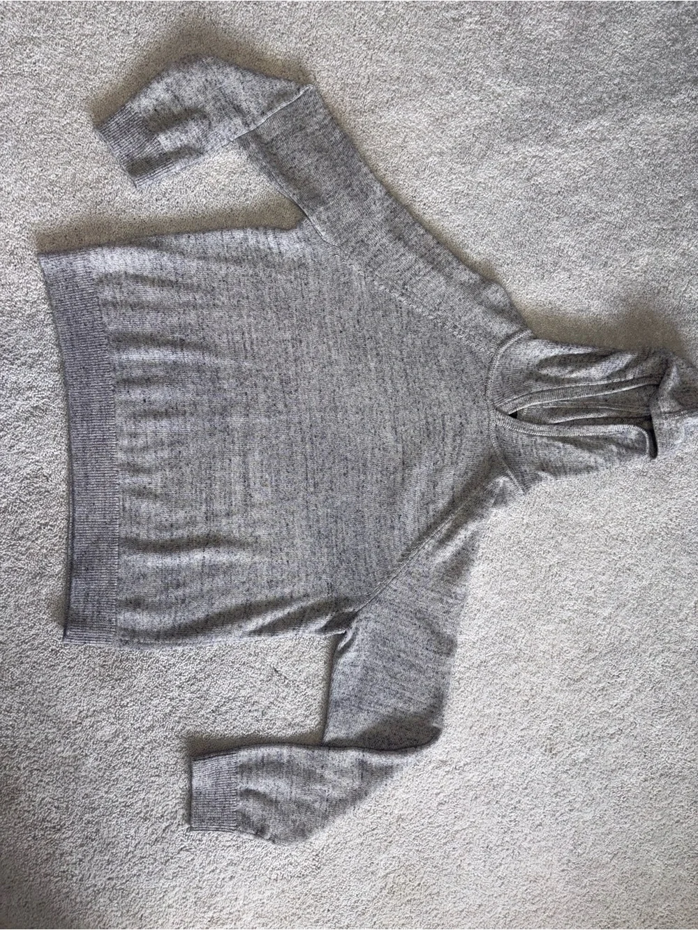 NWOT Banana Republic Gray Marled Knit Hooded Sweater Hoodie Men's XL